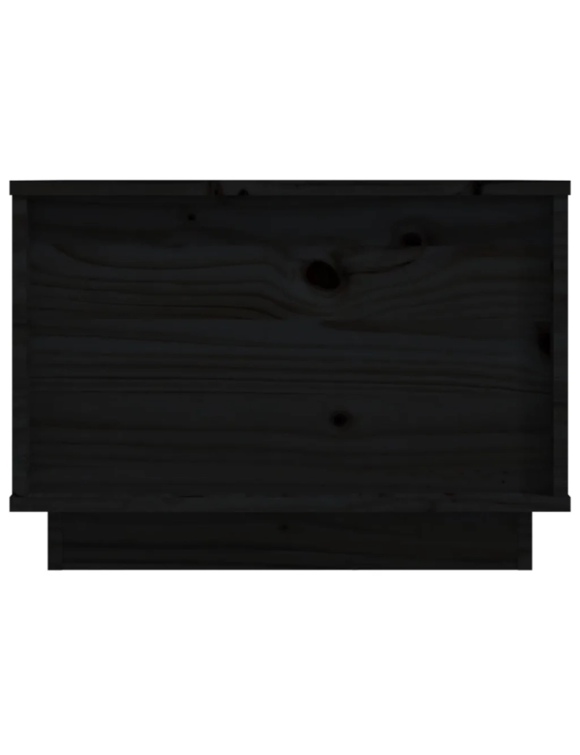 imagem de Mesa de centro，Mesa Auxiliar，Mesa de café 40x50x35 cm madeira de pinho maciça preto CFW9950057