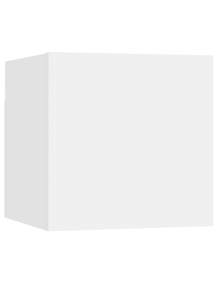 imagem de Mesa de cabeceira | Mesa Auxiliar Moderna | Criado-mudo 30,5x30x30 cm contraplacado branco CFW4162322