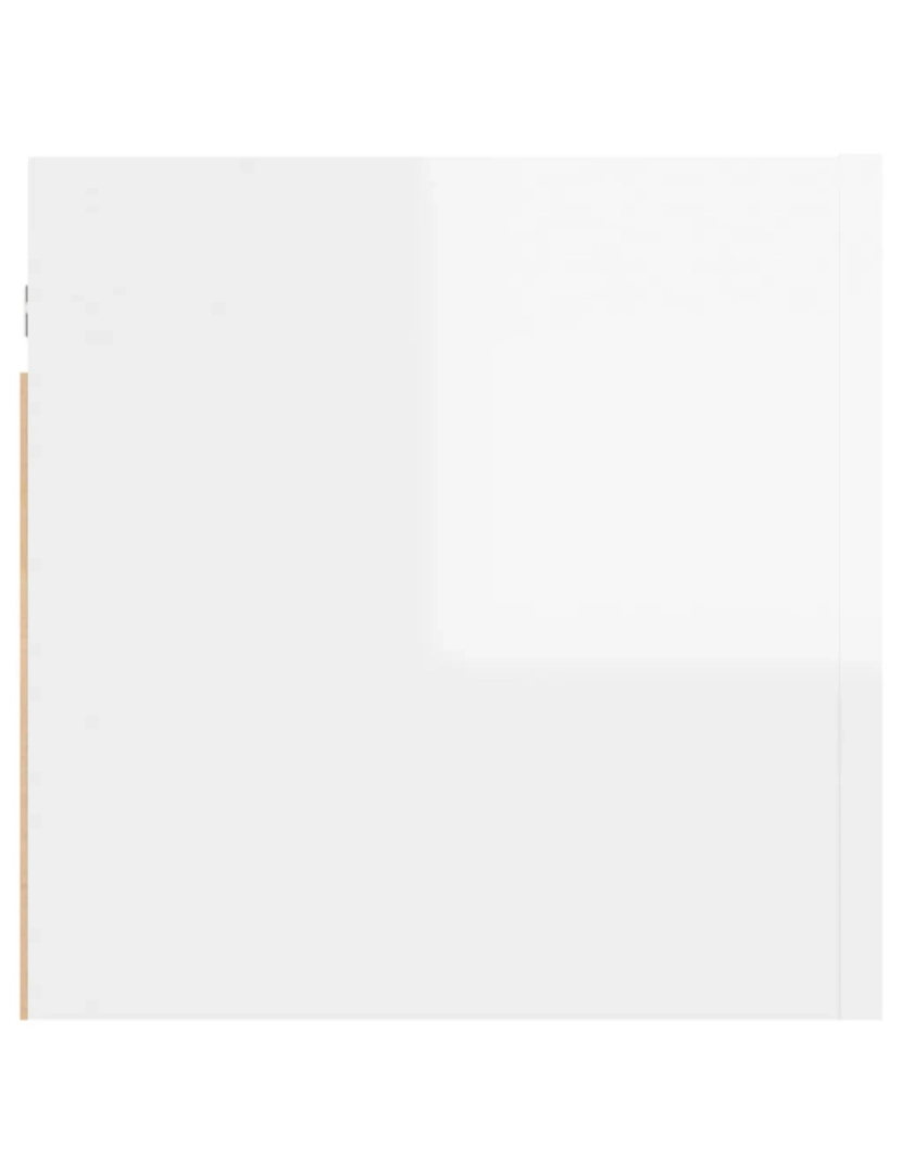 imagem de Mesa de cabeceira | Mesa Auxiliar Moderna | Criado-mudo 30,5x30x30 cm contraplacado branco brilhante CFW7823546