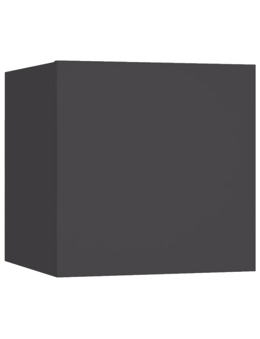 imagem de Mesa de cabeceira | Mesa Auxiliar Moderna | Criado-mudo 30,5x30x30 cm contraplacado cinzento CFW7349972