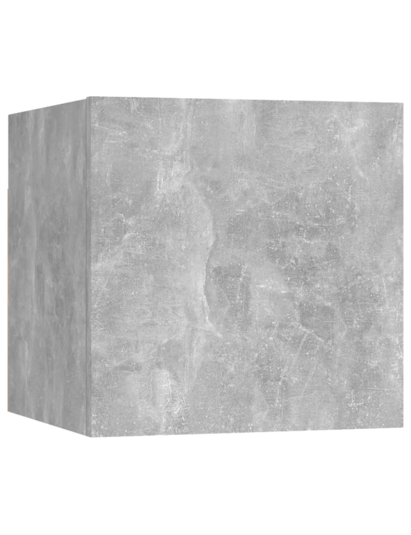 imagem de Mesa de cabeceira | Mesa Auxiliar Moderna | Criado-mudo 30,5x30x30 cm contraplacado cinzento cimento CFW8856162