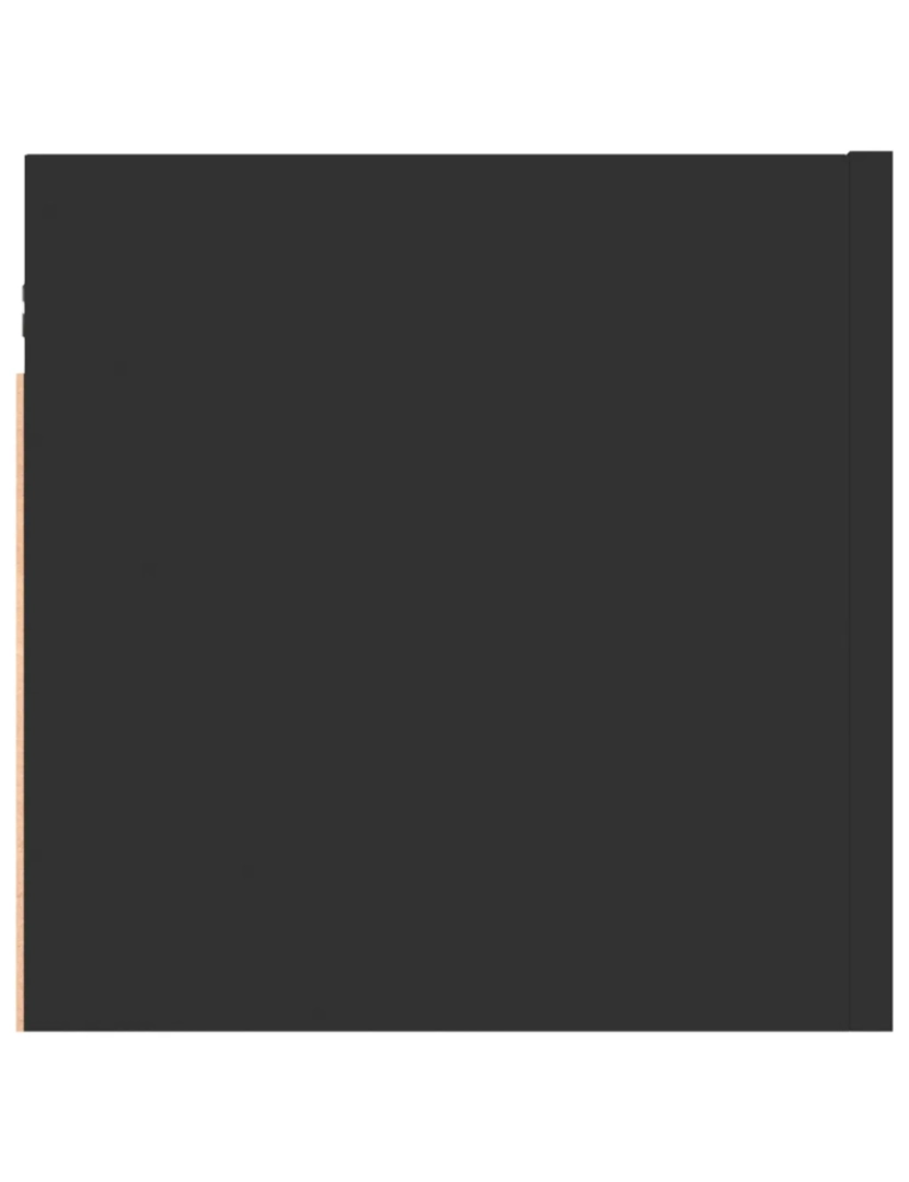 imagem de Mesa de cabeceira | Mesa Auxiliar Moderna | Criado-mudo 30,5x30x30 cm contraplacado preto CFW9953065