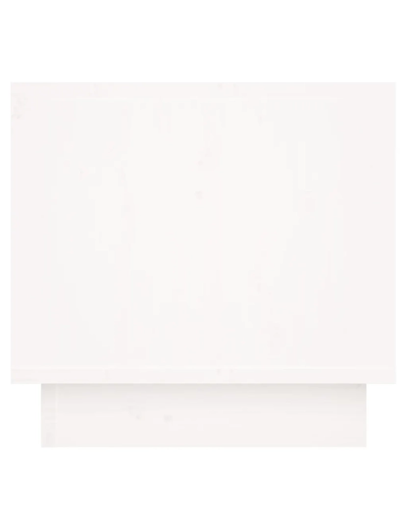 imagem de Mesa de cabeceira | Mesa Auxiliar Moderna | Criado-mudo 35x34x32 cm madeira de pinho maciça branco CFW5776506