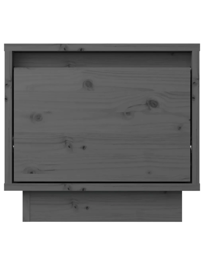 imagem de Mesa de cabeceira | Mesa Auxiliar Moderna | Criado-mudo 35x34x32 cm madeira de pinho maciça cinza CFW8511144