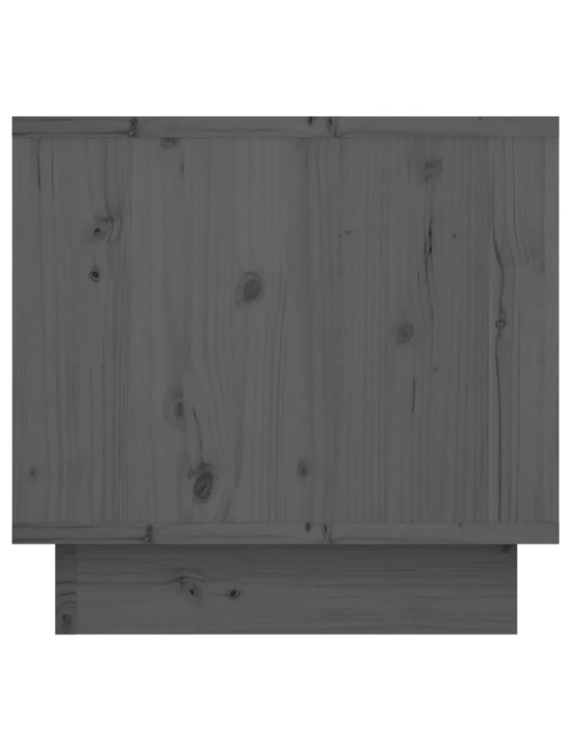 imagem de Mesa de cabeceira | Mesa Auxiliar Moderna | Criado-mudo 35x34x32 cm madeira de pinho maciça cinza CFW8511146