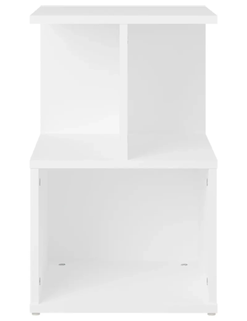 imagem de Mesa de cabeceira | Mesa Auxiliar Moderna | Criado-mudo 35x35x55 cm contraplacado branco CFW1407804