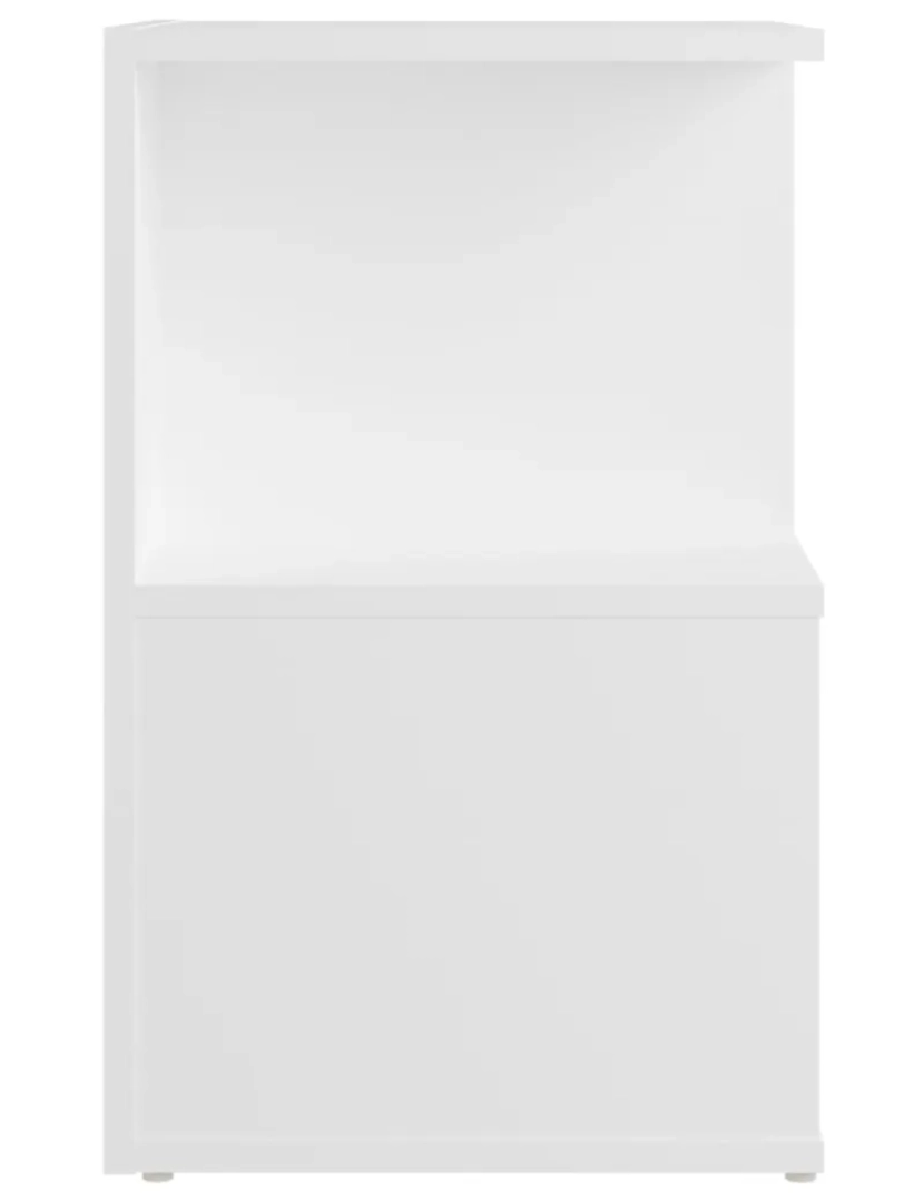 imagem de Mesa de cabeceira | Mesa Auxiliar Moderna | Criado-mudo 35x35x55 cm contraplacado branco CFW1407805