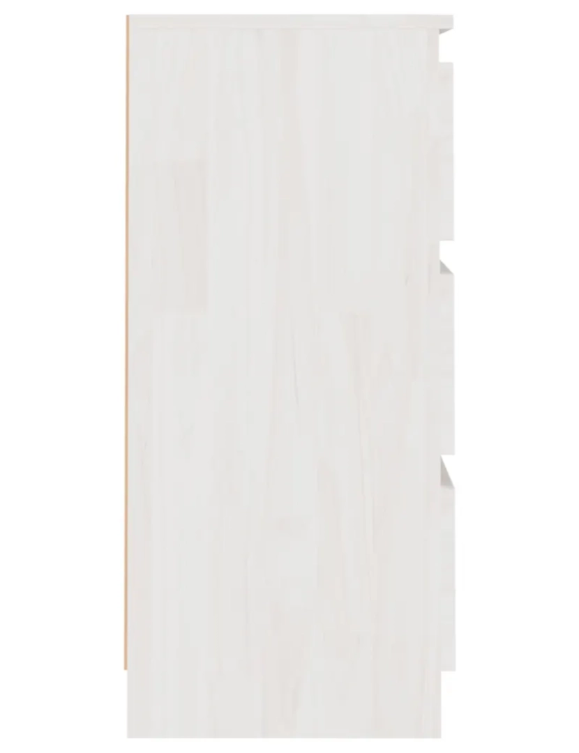 imagem de Mesa de cabeceira | Mesa Auxiliar Moderna | Criado-mudo 40x29,5x64 cm madeira de pinho maciça branco CFW5297575