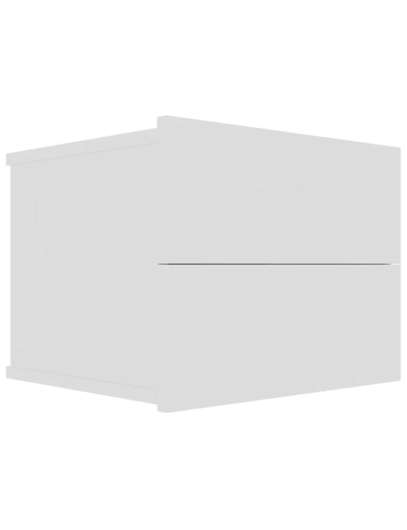 imagem de Mesa de cabeceira | Mesa Auxiliar Moderna | Criado-mudo 40x30x30 cm contraplacado branco CFW4953442