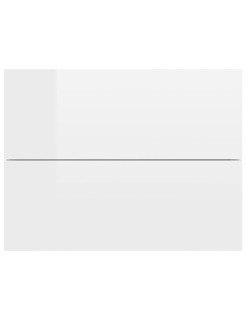 imagem de Mesa de cabeceira | Mesa Auxiliar Moderna | Criado-mudo 40x30x30 cm contraplacado branco brilhante CFW1351554