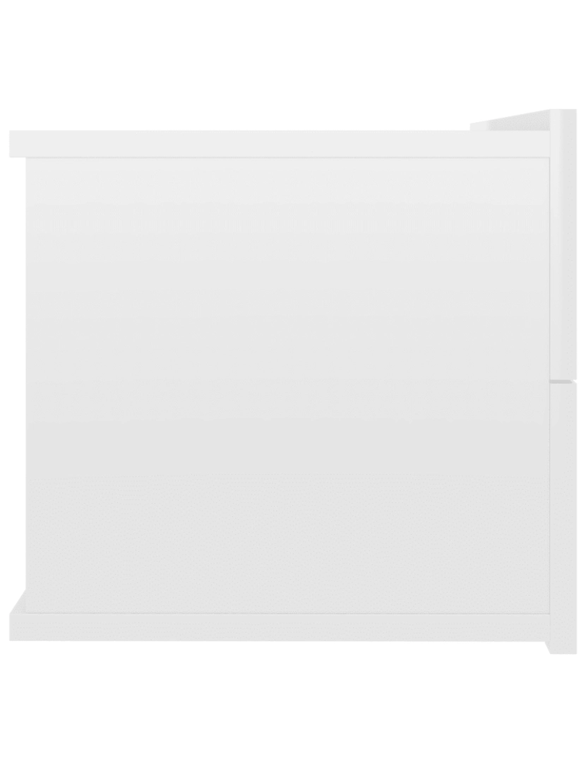 imagem de Mesa de cabeceira | Mesa Auxiliar Moderna | Criado-mudo 40x30x30 cm contraplacado branco brilhante CFW1351555