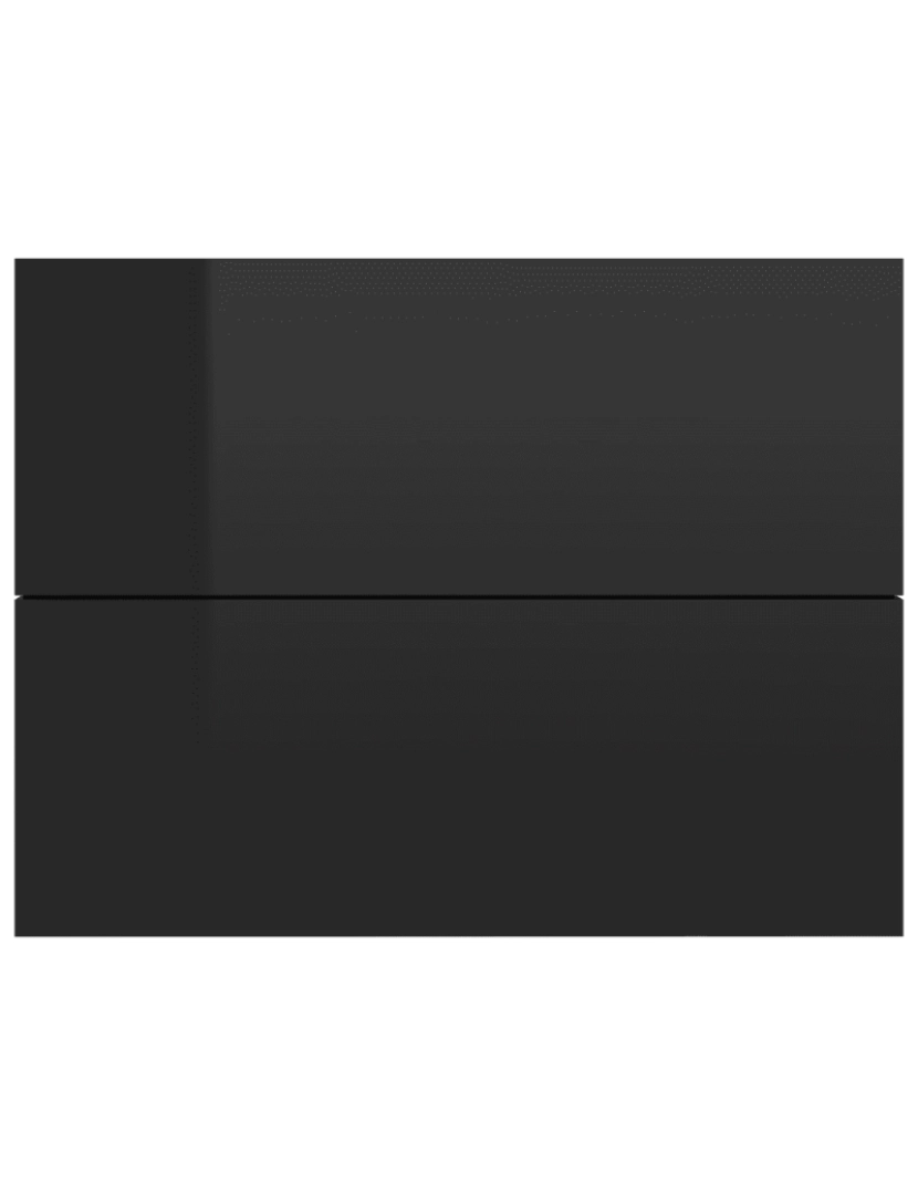 imagem de Mesa de cabeceira | Mesa Auxiliar Moderna | Criado-mudo 40x30x30 cm contraplacado preto brilhante CFW2875844