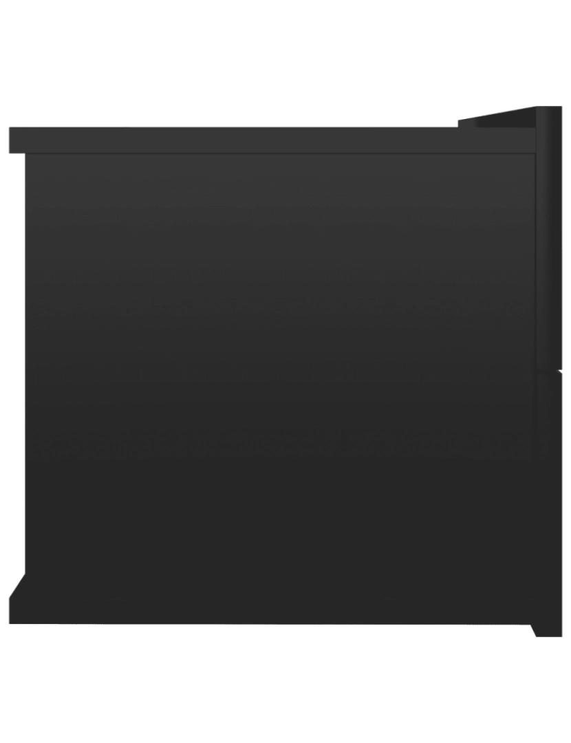 imagem de Mesa de cabeceira | Mesa Auxiliar Moderna | Criado-mudo 40x30x30 cm contraplacado preto brilhante CFW2875845
