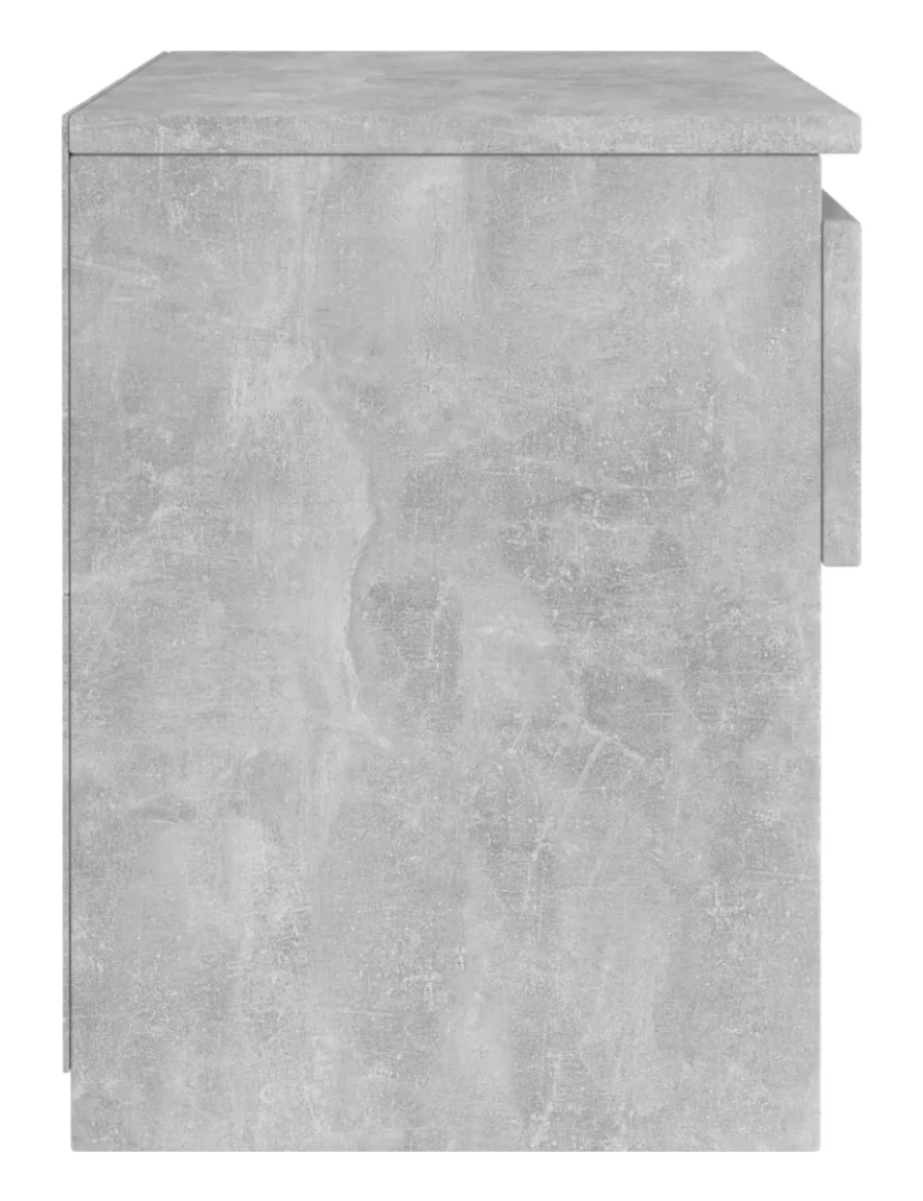 imagem de Mesa de cabeceira | Mesa Auxiliar Moderna | Criado-mudo 40x30x39 cm contraplacado cinzento cimento CFW4313515