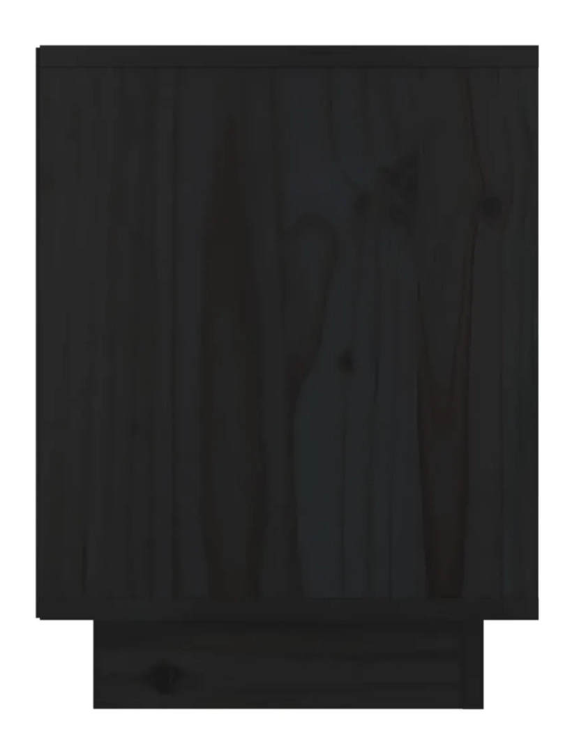 imagem de Mesa de cabeceira | Mesa Auxiliar Moderna | Criado-mudo 40x30x40 cm madeira de pinho maciça preto CFW4567465