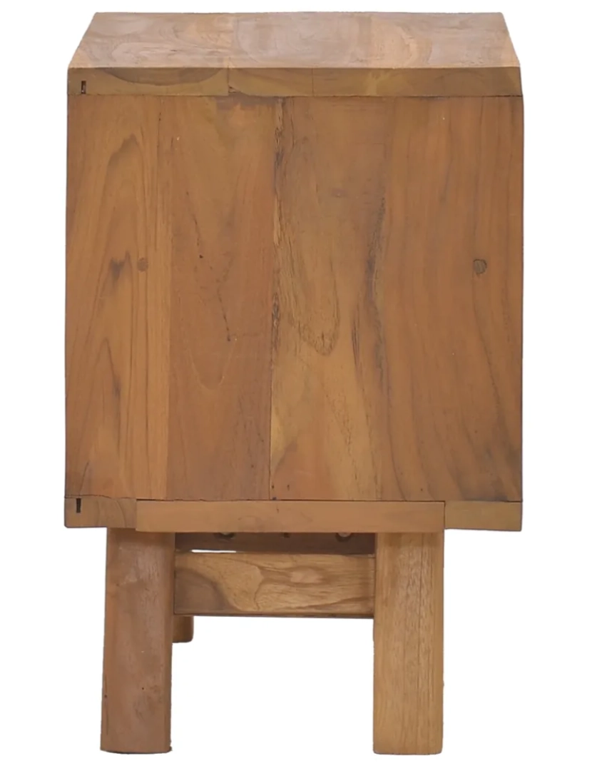 imagem de Mesa de cabeceira | Mesa Auxiliar Moderna | Criado-mudo 40x30x45 cm madeira de teca maciça CFW7947194