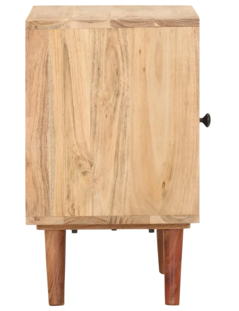 imagem de Mesa de cabeceira | Mesa Auxiliar Moderna | Criado-mudo 40x30x50 cm madeira de acácia maciça CFW9550423