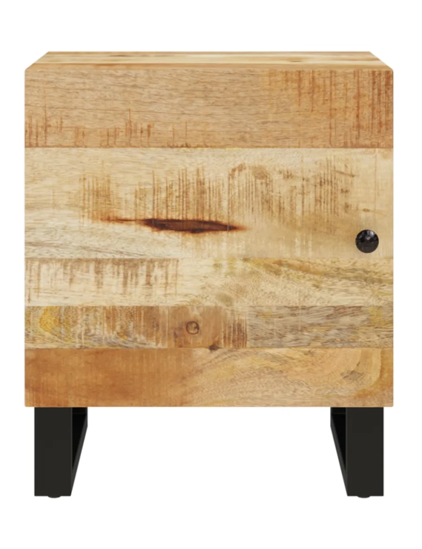 imagem de Mesa de cabeceira | Mesa Auxiliar Moderna | Criado-mudo 40x33x46 cm madeira de mangueira maciça CFW3521213
