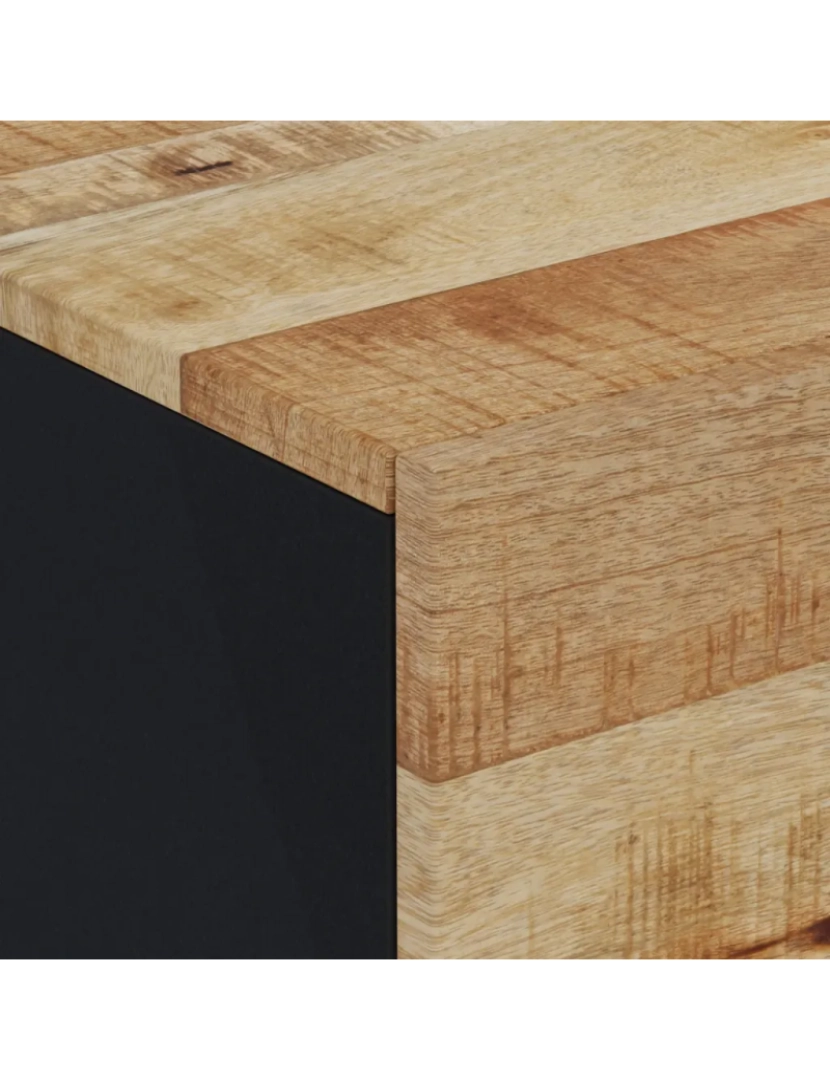 imagem de Mesa de cabeceira | Mesa Auxiliar Moderna | Criado-mudo 40x33x46 cm madeira de mangueira maciça CFW3521215