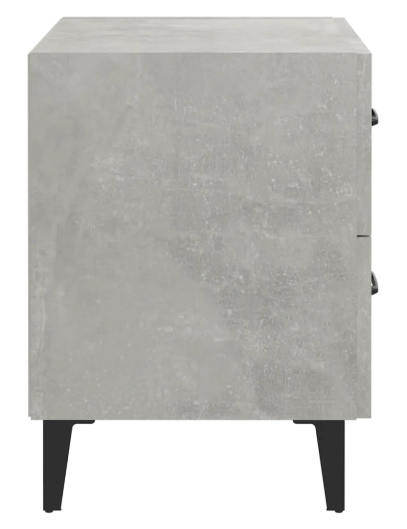 imagem de Mesa de cabeceira | Mesa Auxiliar Moderna | Criado-mudo 40x35x47,5 cm cinzento cimento CFW1115306