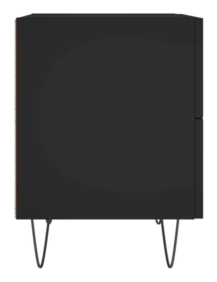 imagem de Mesa de cabeceira | Mesa Auxiliar Moderna | Criado-mudo 40x35x47,5 cm derivados de madeira preto CFW9150547