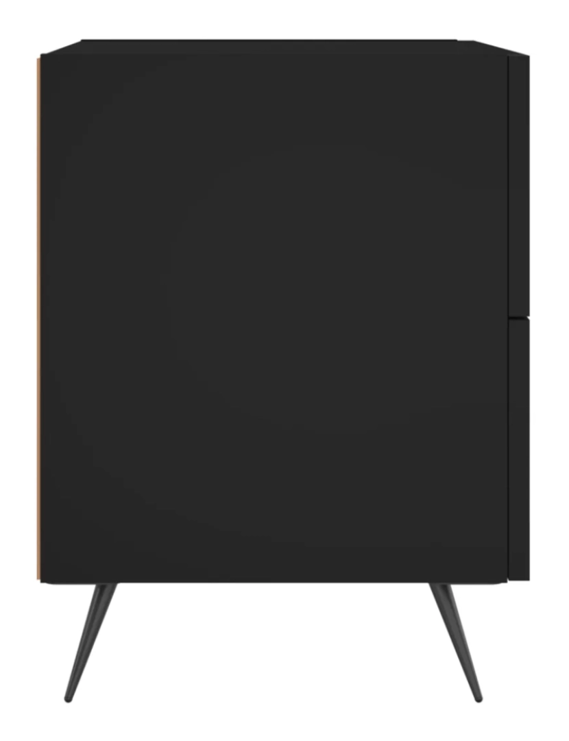 imagem de Mesa de cabeceira | Mesa Auxiliar Moderna | Criado-mudo 40x35x47,5 cm derivados de madeira preto CFW6127435