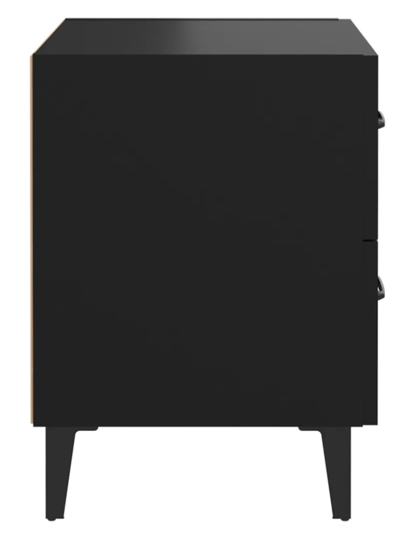 imagem de Mesa de cabeceira | Mesa Auxiliar Moderna | Criado-mudo 40x35x47,5 cm preto CFW8115146