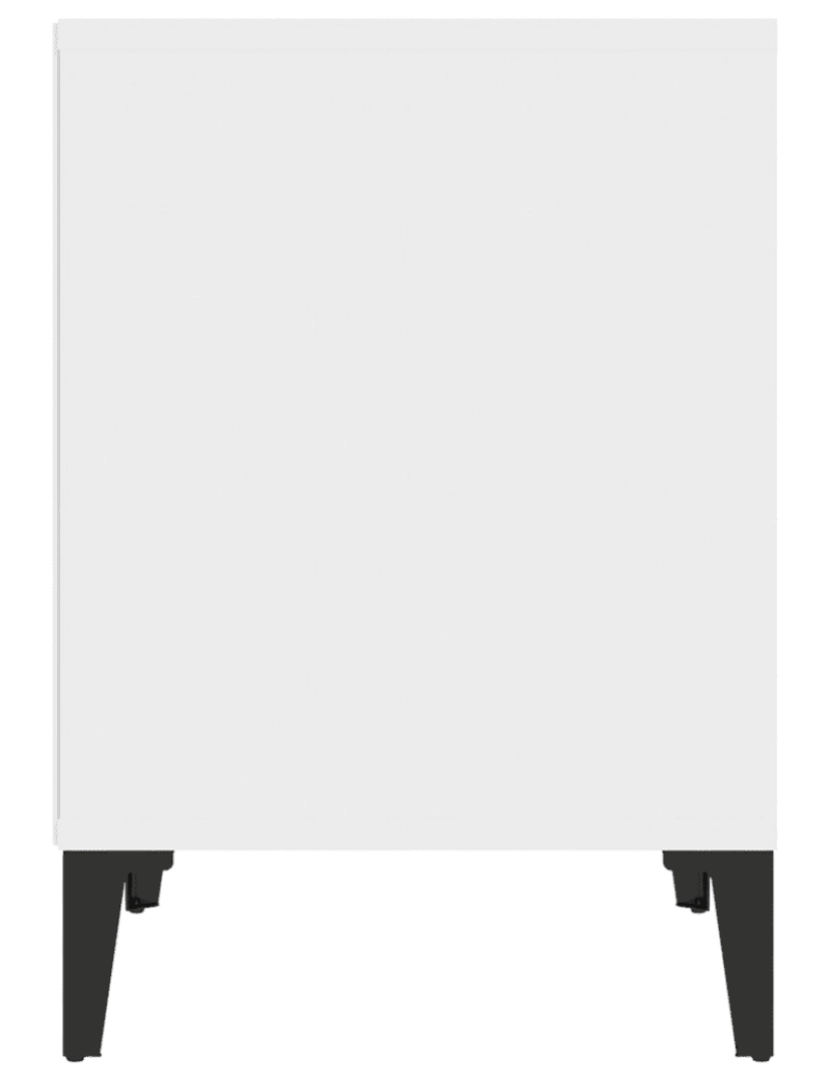 imagem de Mesa de cabeceira | Mesa Auxiliar Moderna | Criado-mudo 40x35x50 cm branco CFW6038836