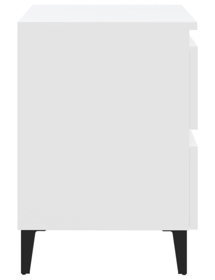 imagem de Mesa de cabeceira | Mesa Auxiliar Moderna | Criado-mudo 40x35x50 cm contraplacado branco CFW7658254