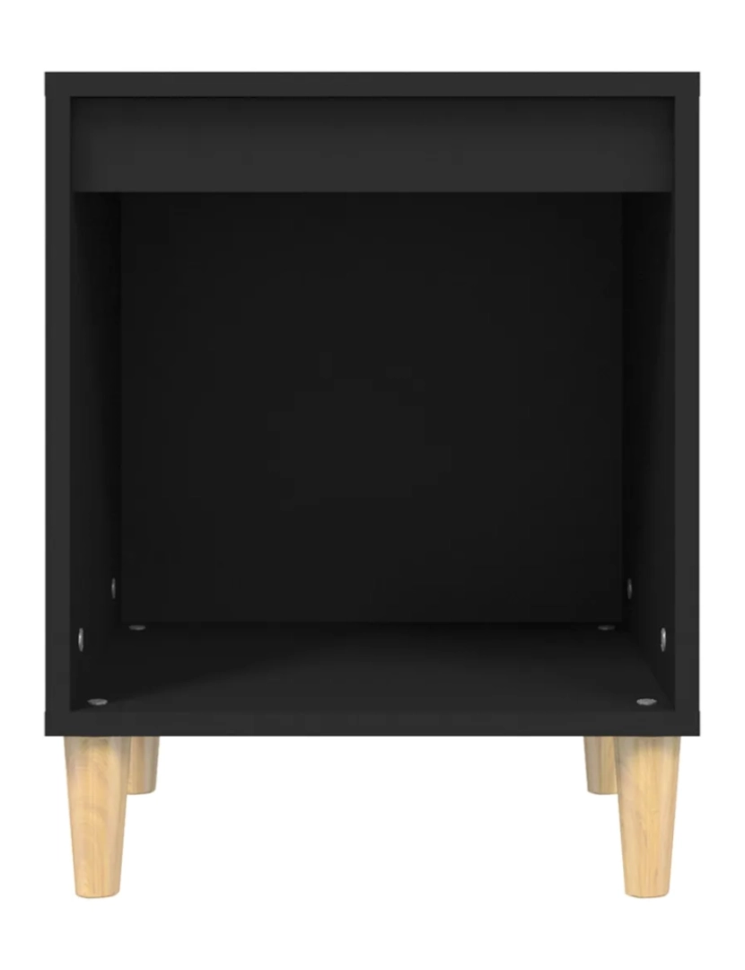 imagem de Mesa de cabeceira | Mesa Auxiliar Moderna | Criado-mudo 40x35x50 cm derivados de madeira preto CFW6358435