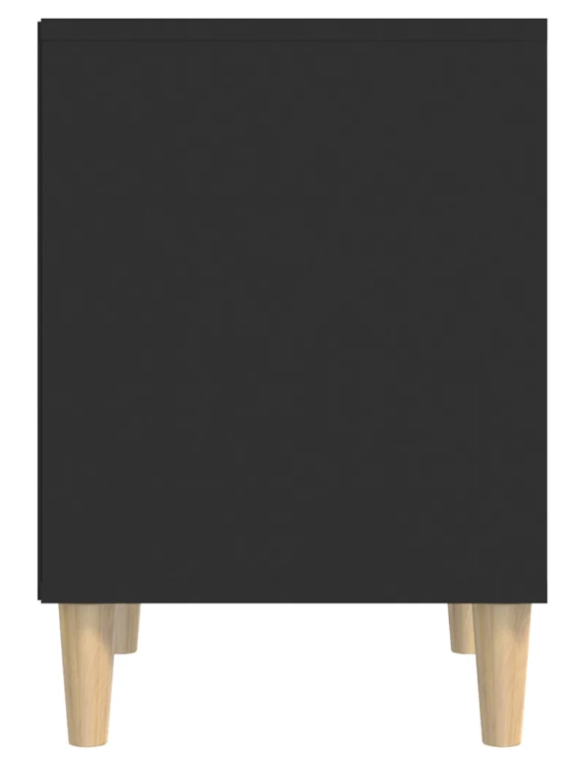 imagem de Mesa de cabeceira | Mesa Auxiliar Moderna | Criado-mudo 40x35x50 cm derivados de madeira preto CFW6358436