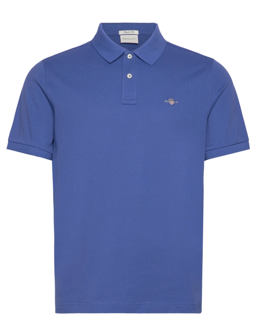 imagem de Gant Regular Shield Pique Polo Azul1