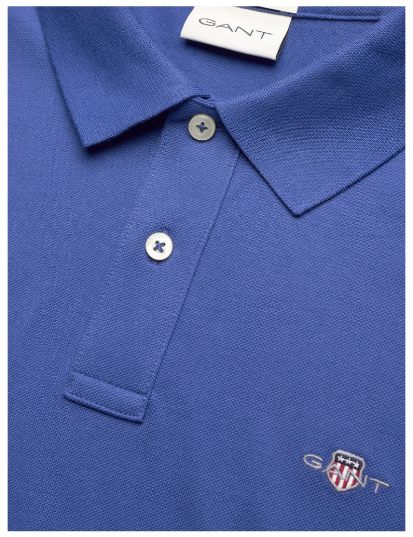 imagem de Gant Regular Shield Pique Polo Azul4