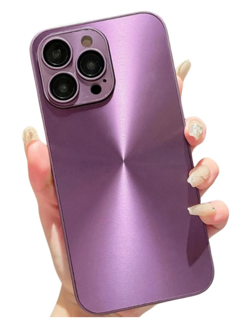 imagem de Capa em vidro mate para Iphone 11 Roxo2