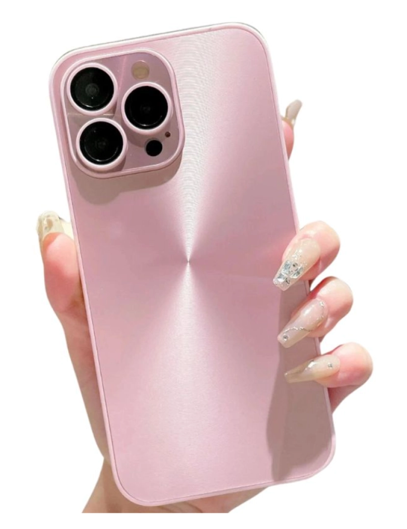 imagem de Capa em vidro mate para Iphone 11 Rosa2