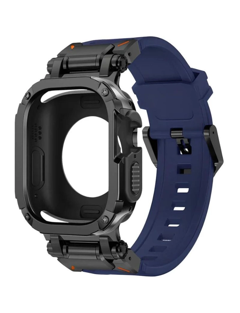 Antiimpacto! - Pack capa 360 + bracelete adventurer Apple Watch SE 44mm Azul e Preto