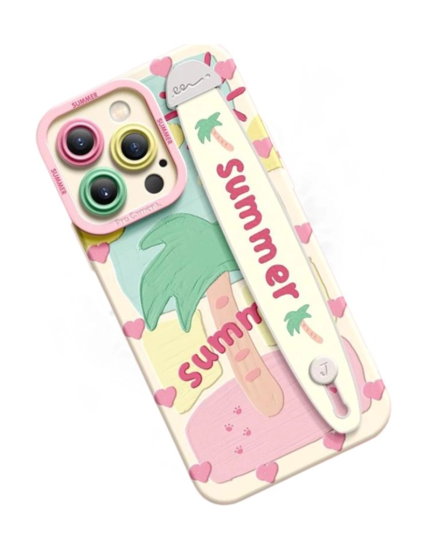 imagem de Capa com suporte Happy Summer para Iphone 11 Pro Max Branco2