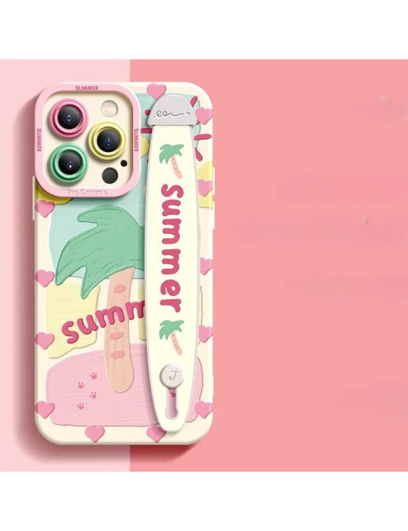 imagem de Capa com suporte Happy Summer para Iphone 11 Pro Max Branco3