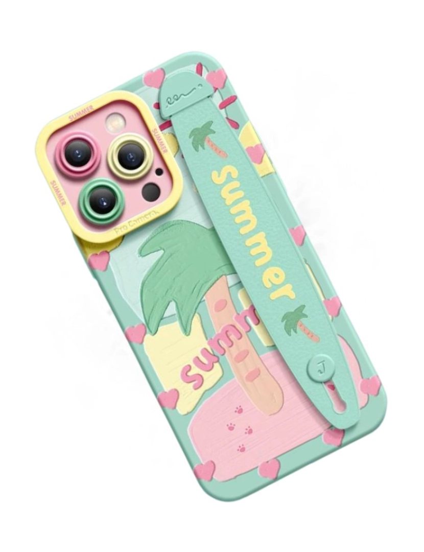 imagem de Capa com suporte Happy Summer para Iphone Xs Max Verde2