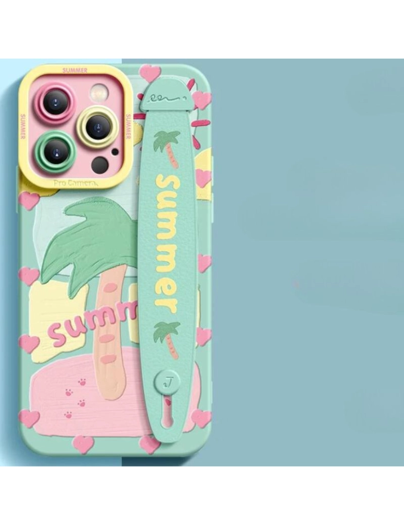 imagem de Capa com suporte Happy Summer para Iphone Xs Max Verde3