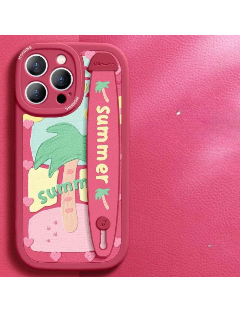 imagem de Capa com suporte Happy Summer para Iphone 14 Vermelho3