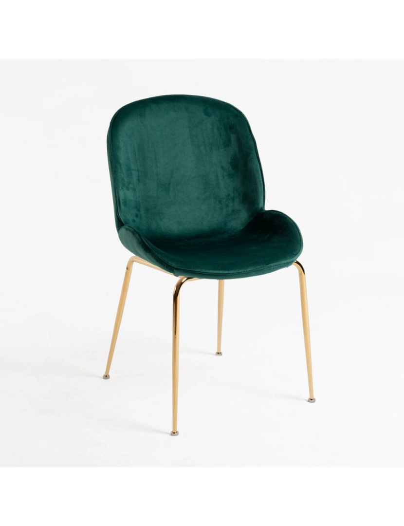 Presentes Miguel - Cadeira Bille Golden Veludo - Verde