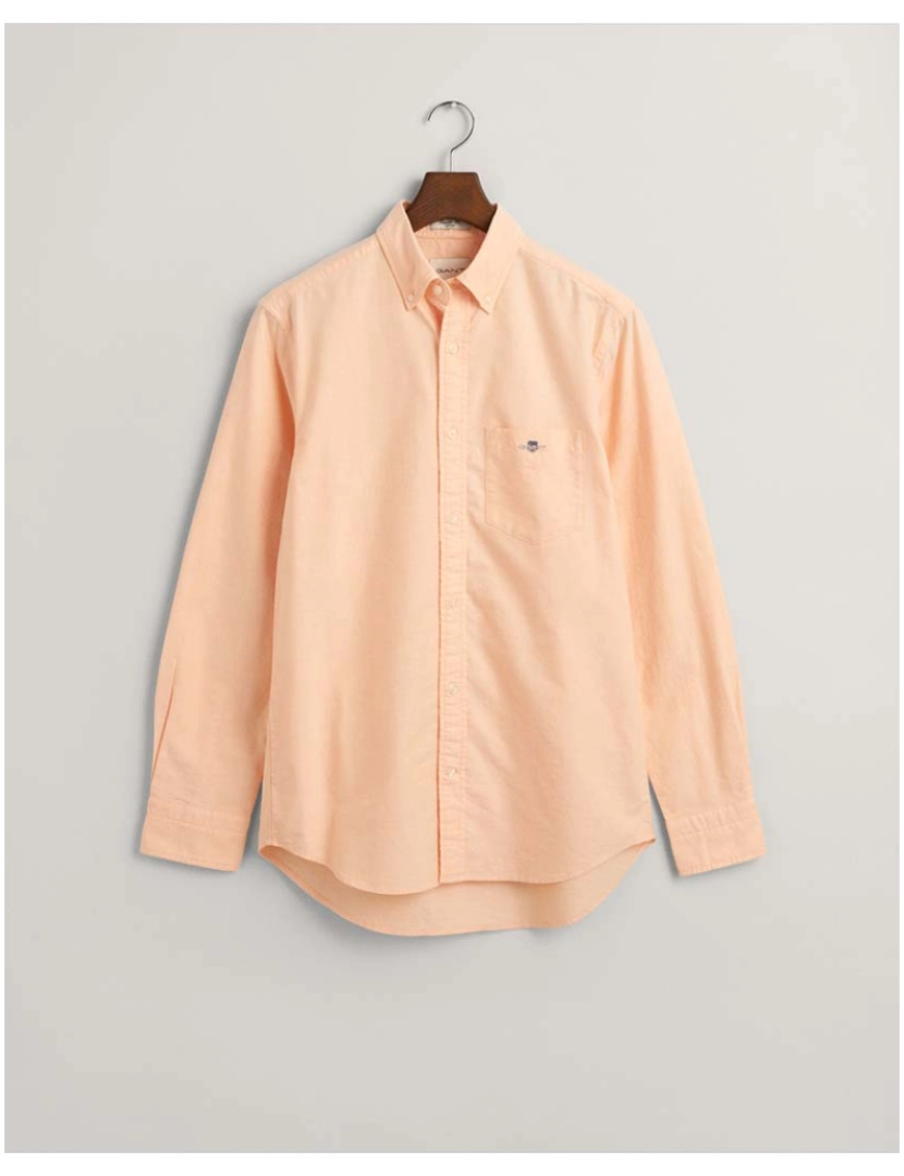 Gant - Camisa Manga Comprida Homem coral apricot