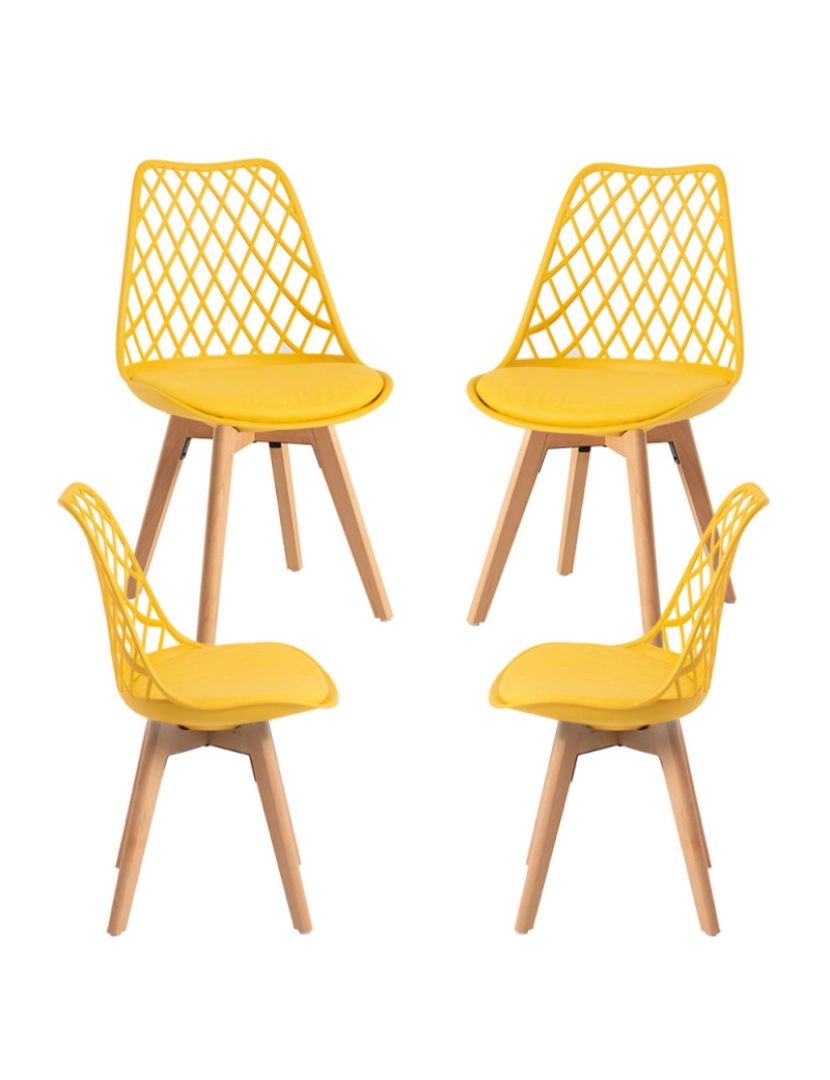 Presentes Miguel - Pack 4 Cadeiras Mima - Amarelo