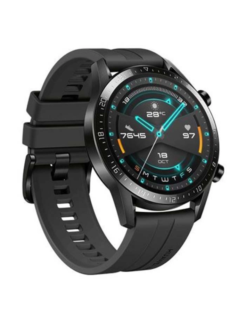 HUAWEI  - Huawei Watch GT 2 46mm Mostrador: Black  Pulseira: Rubber Black  Grau A