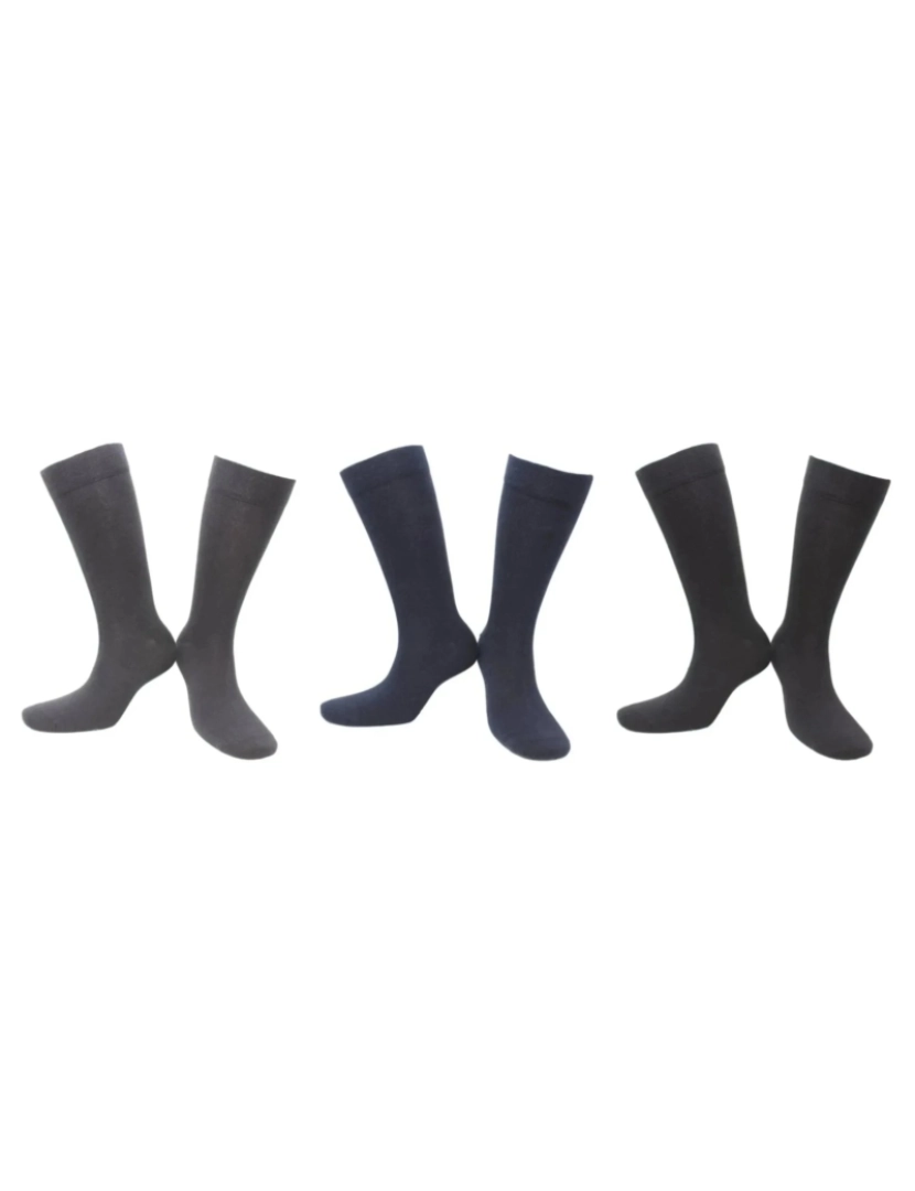 Kolibri Socks - Meias Sem Elástico e Sem Costura em Algodão Penteado Ecológico (conjunto de 3 pares)