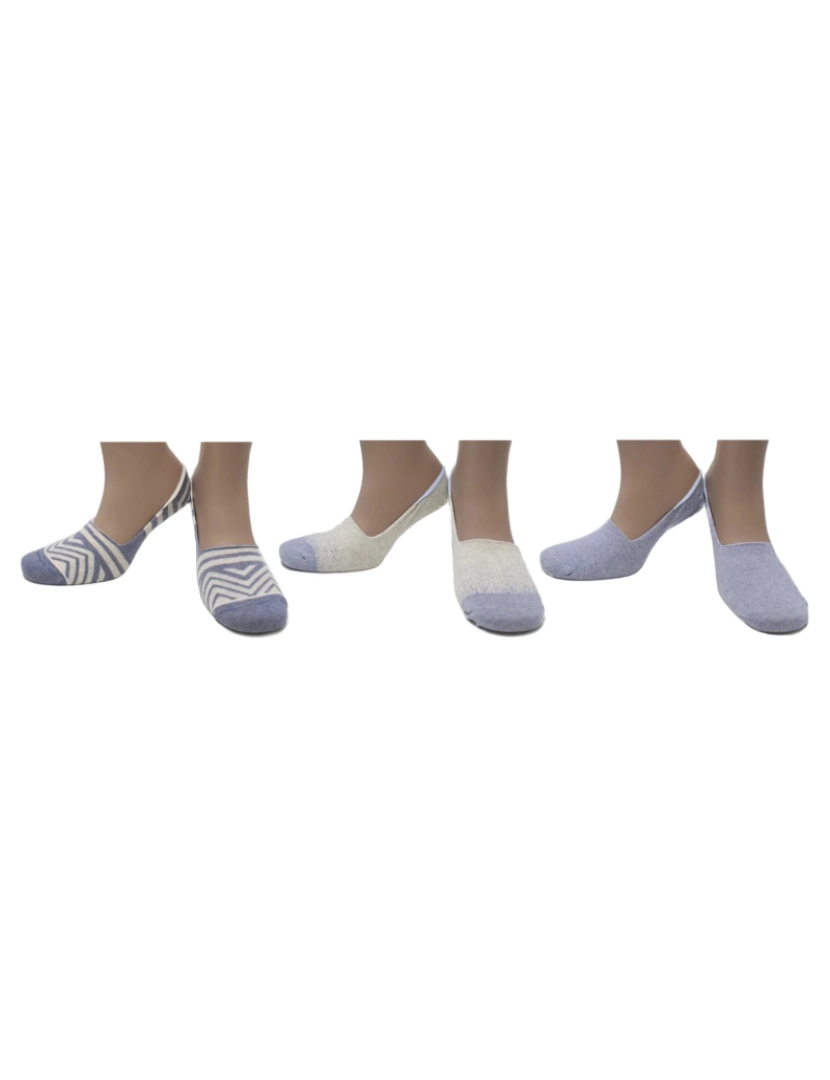Kolibri Socks - Meias Sem Costura Super Invisíveis em Algodão Penteado Ecológico (conjunto de 3 pares)