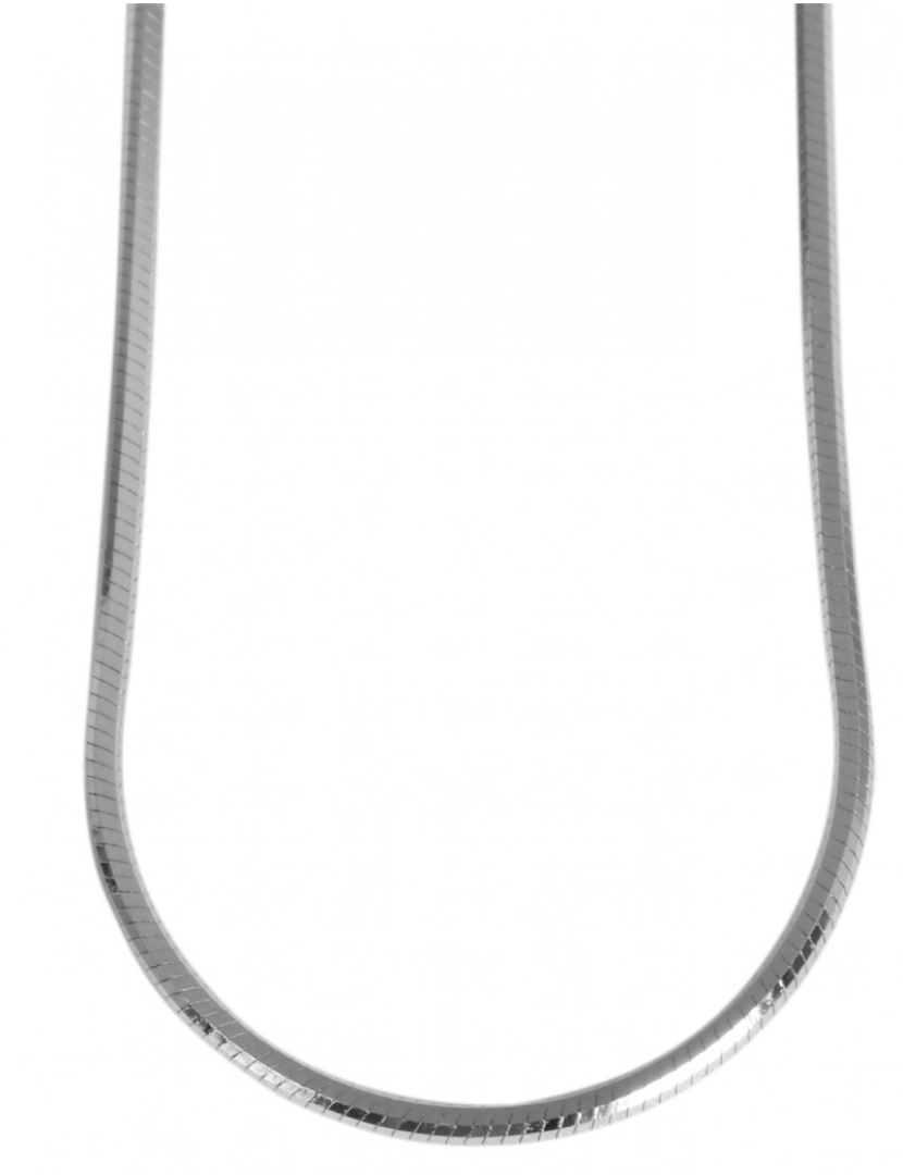 imagem de Corrente Serpente em Prata de Lei 925 Karim Banhado a Ródio - 50cm4