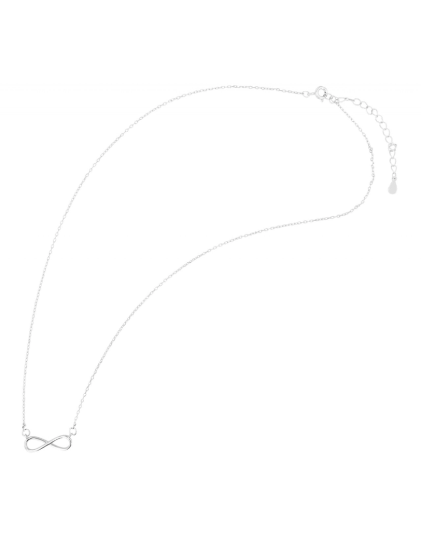 imagem de Colar Infinito em Prata de Lei 925 Banhado a Ródio 42+5 cm4