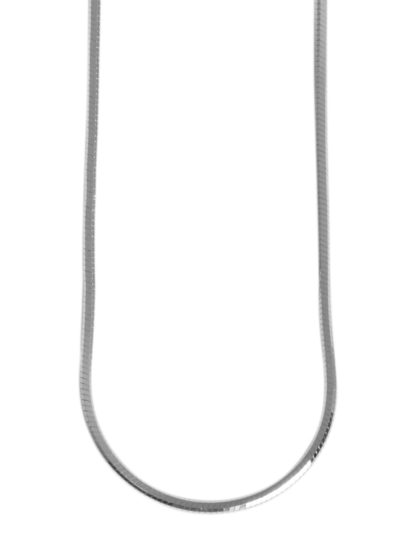Prata De Lei 925 - Corrente Serpente em Prata de Lei 925 Karim Banhado a Ródio - 60cm